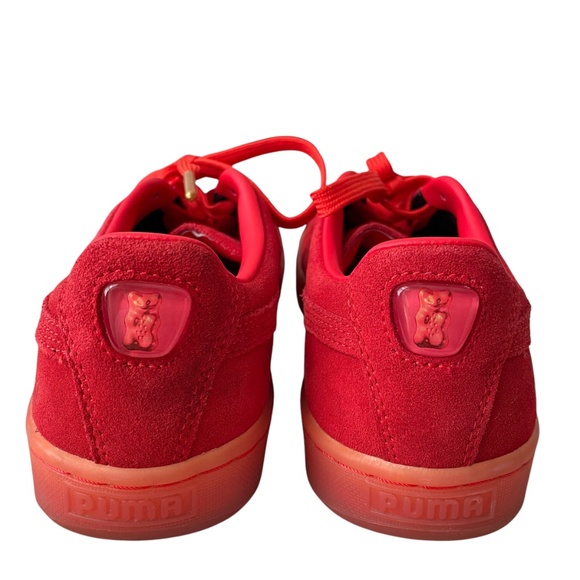 Puma x Haribo Suede Big Kid's Sz 6.5 C Red Gold Casual Athletic Stylish Sneakers - Picture 4 of 11